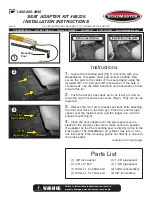 Preview for 1 page of Roadmaster 88336 Installation Instructions