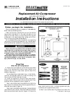 Roadmaster BrakeMaster 8310 Installation Instructions preview