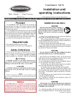 Roadmaster FuseMaster 76512 Installation And Operating Instructions preview