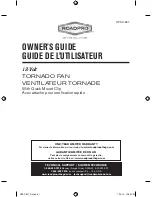 Roadpro 12-Volt TORNADO FAN Owner'S Manual предпросмотр