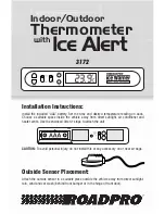 Roadpro Ice Warner 3172 Installation Instructions предпросмотр