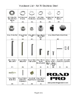 Предварительный просмотр 5 страницы Roadpro Stainless Steel Truck Rack Quick Start Manual