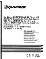 Preview for 1 page of Roadstar CD-258US/512 Instruction Manual