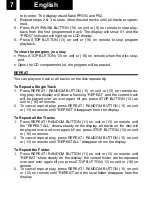 Preview for 10 page of Roadstar CLR-2540UMP User Manual