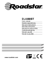 Roadstar DJ-880BT User Manual preview