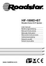 Roadstar HIF-1898D+BT User Manual preview