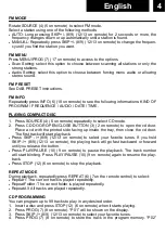 Preview for 7 page of Roadstar HRA-1782D+BT User Manual