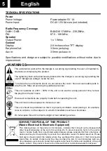 Preview for 8 page of Roadstar HRA-590D+ User Manual