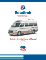 Roadtrek Motorhome sprinter Owner'S Manual предпросмотр