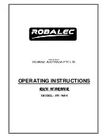 Robalec SW-9600 Operating Instructions Manual preview