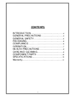 Preview for 3 page of Robalec SW-9600 Operating Instructions Manual