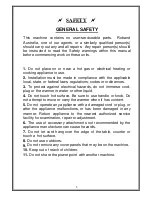 Preview for 5 page of Robalec SW-9600 Operating Instructions Manual