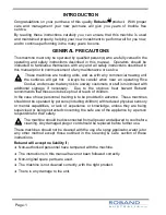 Preview for 4 page of Robalec SW10000 Operating Instructions Manual