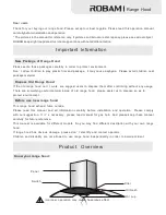 Предварительный просмотр 3 страницы Robam CXW-200-A608 Operation Manual