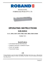 ROBAND BAIN MARIES BM14A Operating Instructions Manual preview