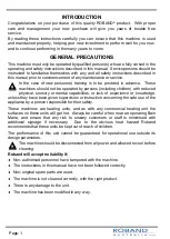 Preview for 4 page of ROBAND BM14 Operating Instructions Manual