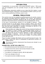 Preview for 4 page of ROBAND CHOC1 Operating Instructions Manual