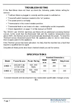 Preview for 10 page of ROBAND CHOC1 Operating Instructions Manual