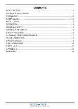 Preview for 3 page of ROBAND FD10 3 Operating Instructions Manual