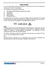 Предварительный просмотр 5 страницы ROBAND GSA610 Operating Instructions Manual