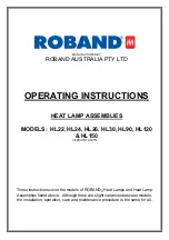 Preview for 1 page of ROBAND HL120 Operating Instructions Manual