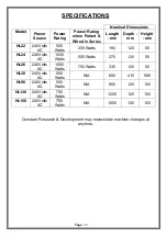 Preview for 11 page of ROBAND HL120 Operating Instructions Manual