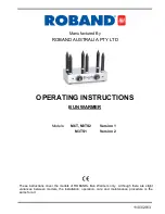 ROBAND M3TS1 Operating Instructions Manual preview