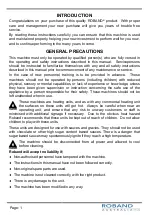 Preview for 4 page of ROBAND MH16 Operating Instructions Manual