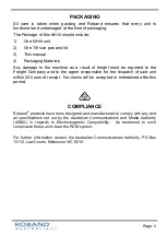 Preview for 5 page of ROBAND MH16 Operating Instructions Manual