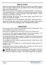 Preview for 6 page of ROBAND MH16 Operating Instructions Manual