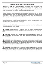 Preview for 8 page of ROBAND MH16 Operating Instructions Manual