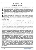 Preview for 10 page of ROBAND PM60 Operating Instructions Manual