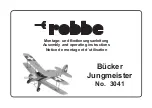 ROBBE Bucker Jungmeister 3041 Assembly And Operating Instructions Manual preview