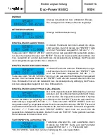 Preview for 11 page of ROBBE Duo-Power 8S EQ Operating Instructions Manual