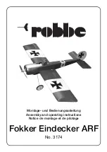 Preview for 1 page of ROBBE Fokker Eindecker ARF Assembly And Operating Instructions Manual