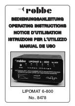 Preview for 1 page of ROBBE LIPOMAT 6-800 Operating Instructions Manual