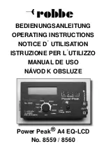 Preview for 1 page of ROBBE Power Peak A4 EQ-LCD 8559 Operating Instructions Manual