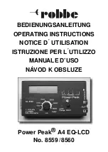 Preview for 9 page of ROBBE Power Peak A4 EQ-LCD 8559 Operating Instructions Manual