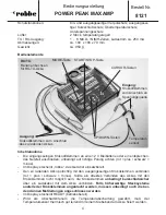 Preview for 3 page of ROBBE POWER PEAK MAXAMP 8121 Operating Instructions Manual