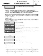 Preview for 6 page of ROBBE POWER PEAK MAXAMP 8121 Operating Instructions Manual