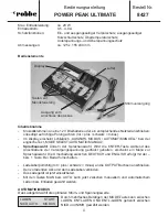 Preview for 4 page of ROBBE POWER PEAK ULTIMATE 8427 Operating Instructions Manual