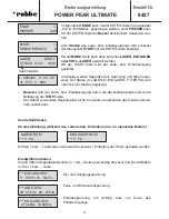 Preview for 6 page of ROBBE POWER PEAK ULTIMATE 8427 Operating Instructions Manual