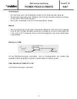 Preview for 9 page of ROBBE POWER PEAK ULTIMATE 8427 Operating Instructions Manual