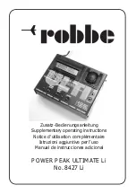 Preview for 1 page of ROBBE POWER PEAK ULTIMATE Li Supplementary Operating Instructions