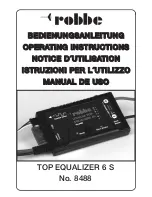 ROBBE TOP EQUALIZER 6 S Operating Instructions Manual preview