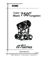 Robe Color Wash 750 AT Tungsten User Manual preview