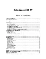 Preview for 2 page of Robe ColorWash 250 AT User Manual