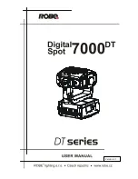 Robe Digital Spot 7000 DT User Manual preview
