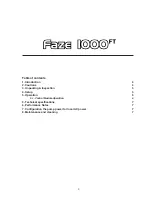 Предварительный просмотр 3 страницы Robe Faze 1000 FT User Manual