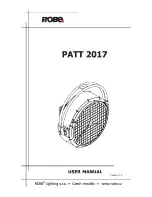 Предварительный просмотр 1 страницы Robe PATT 2017 User Manual